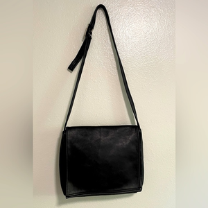 Waisted Belt Seattle WA Leather Messenger Crossbody‎ Sling Shoulder Bag Black